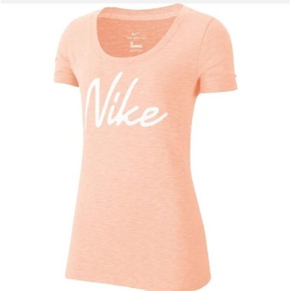 Nike Dri-Fit T Shirt Women XS Pink Graphic Tee Activewear CQ0258-664 - Picture 1 of 4